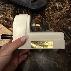 Vintage Manual Handheld Rug Making Equipment- Cream & Black